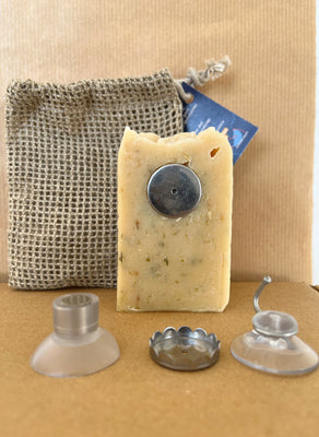 Porte savon aimanté-pochette sauve savon