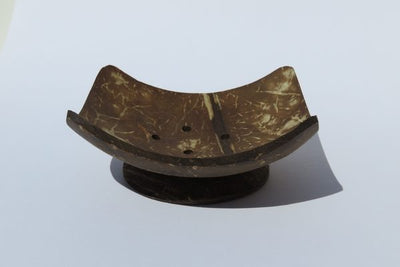 Porte-savon carré artisanal en noix de coco